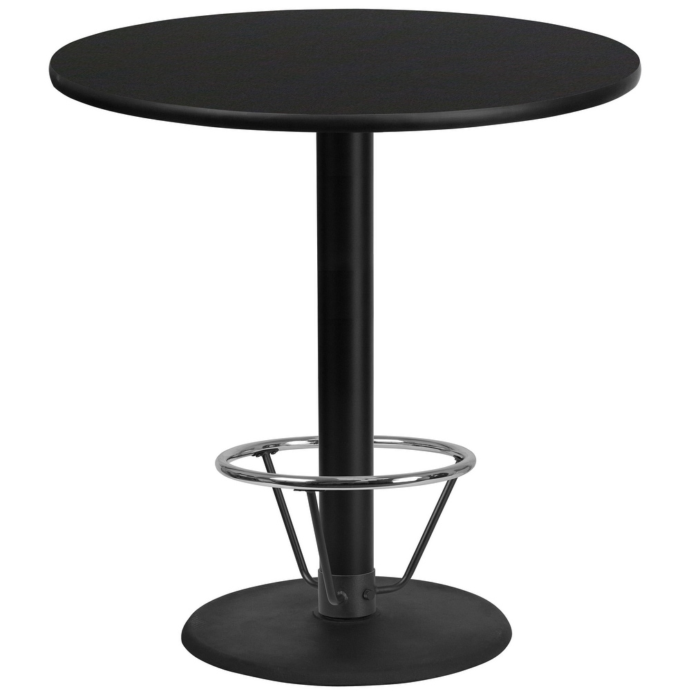 42'' Round Laminate Table Top with 24'' Round Bar Height Table Base