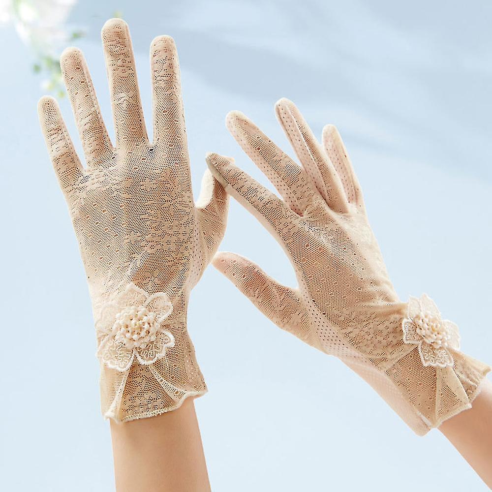 Women's Sunscreen Gloves Lace Summer Uv Resistant Thin Ice Gloves