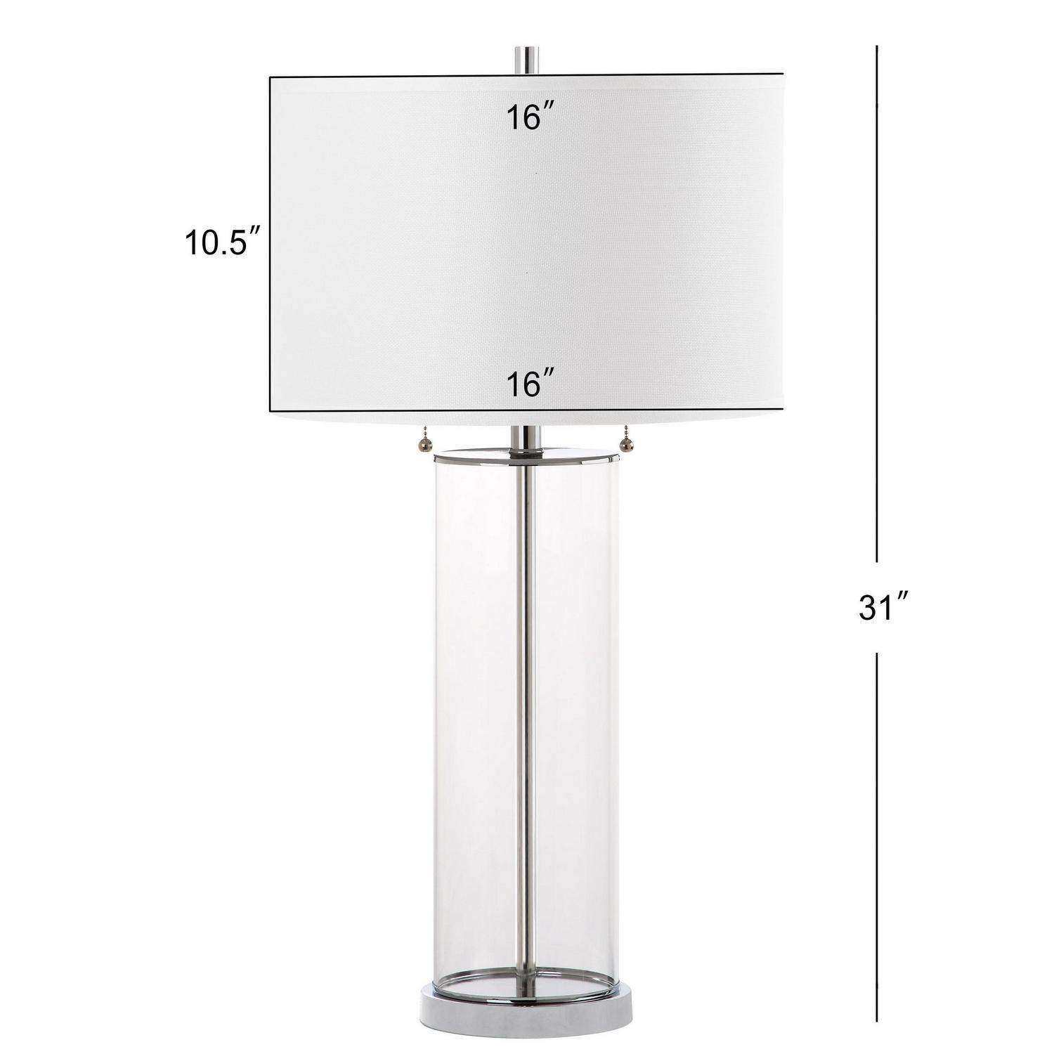 Safavieh Velma Modern Glam 31-Inch High Table Lamp， Clear