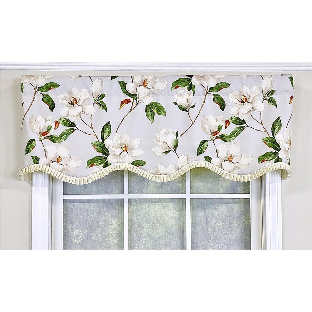 Magnolia Ruffled Provance Valance 3in Rod Pocket 50in X 17in By Rlf Home