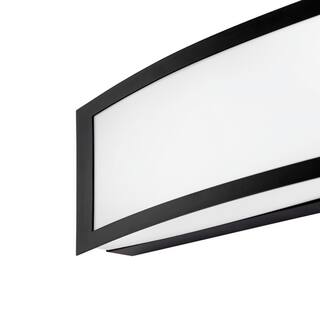 Hampton Bay Woodbury 24.5 in. Matte Black LED Vanity Light Bar IQP1381L-4BK