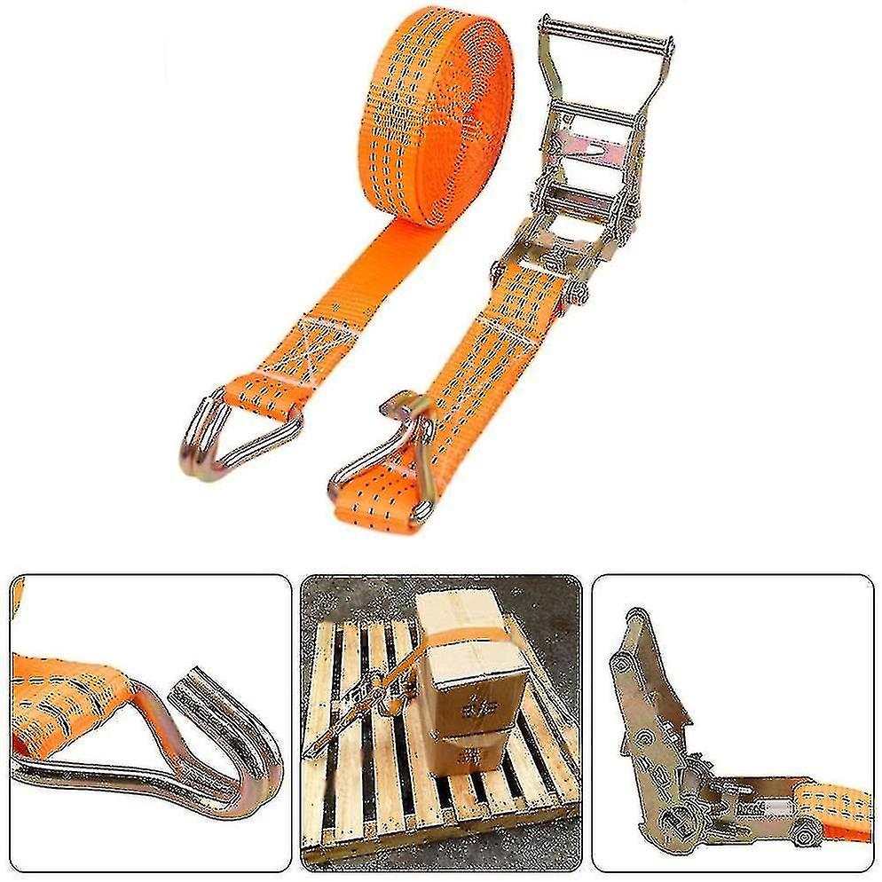 50mm X 3m 5000 Kg Ratchet Tie Down Lashing Straps With J-hook Tensioning Belt