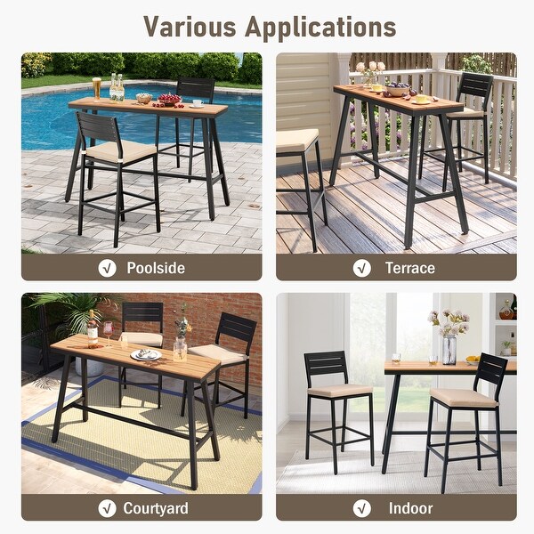 VredHom Outdoor Bar Table Bistro Dining Table