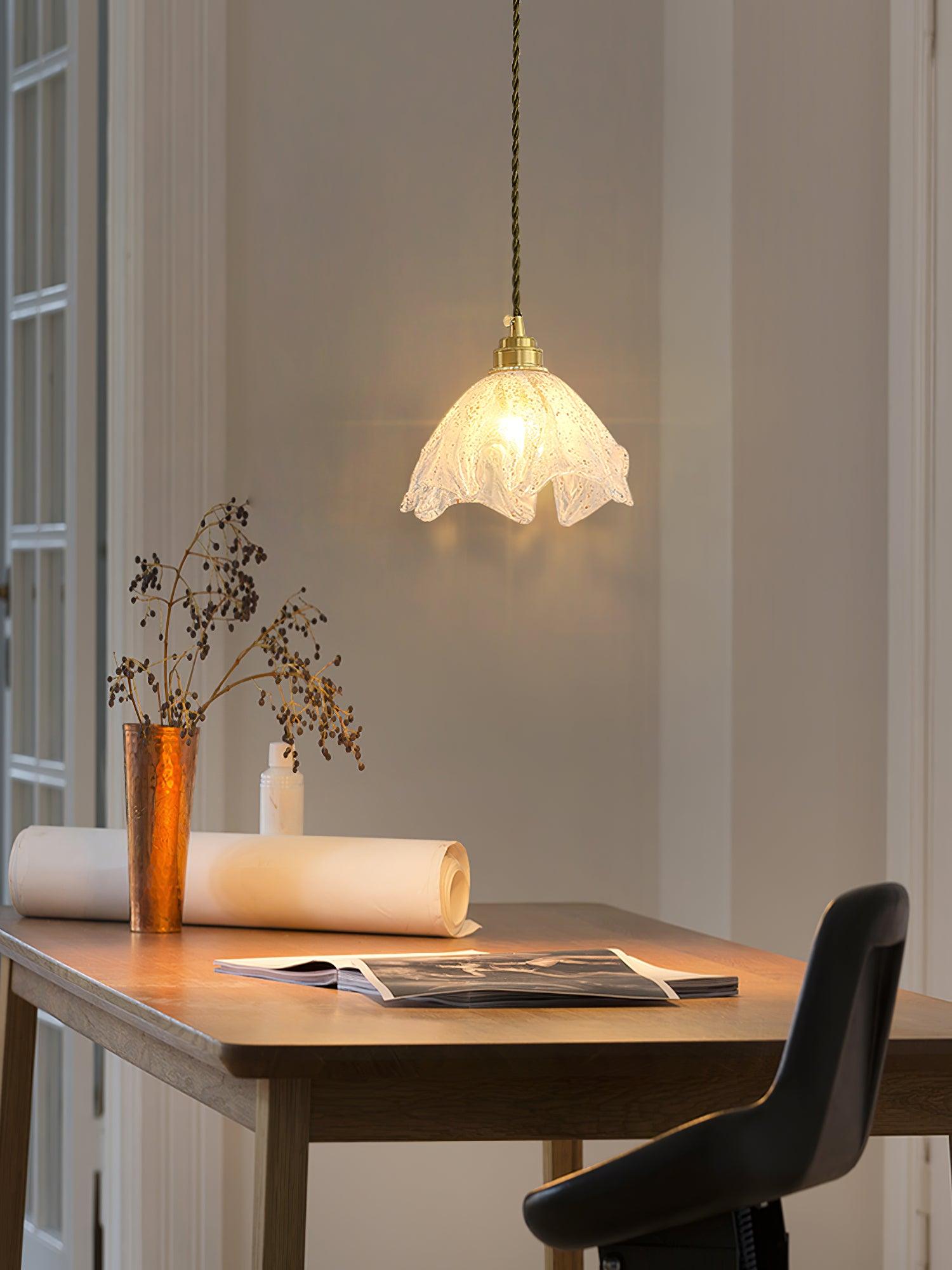 Lotus Crystal Small Pendant Light