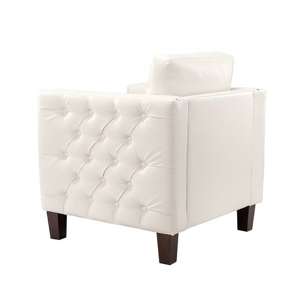 Pr Comfy Nailhead Trim with Tufted Arms Club Chair Set of 2 by HULALA HOME