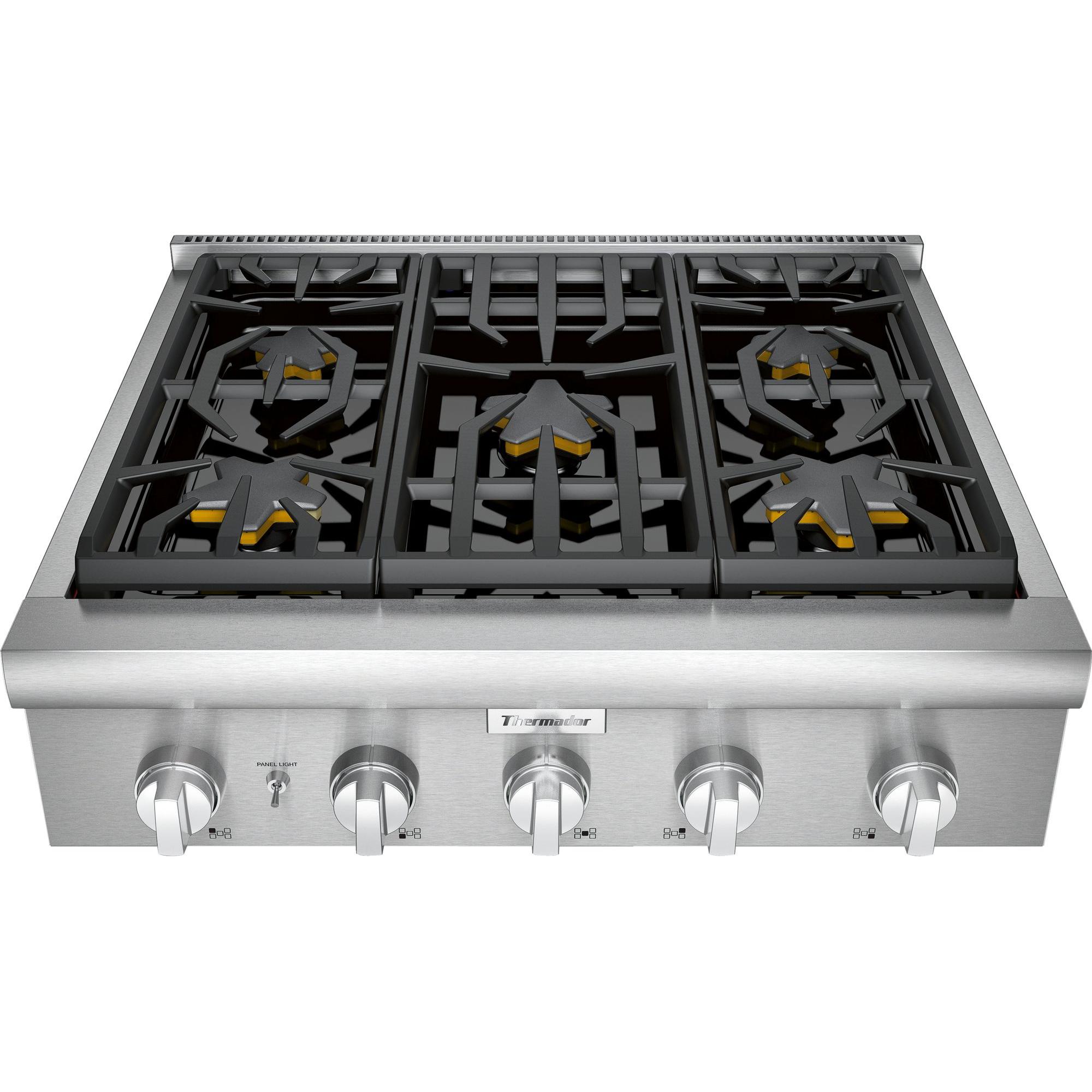 Thermador 30-inch Built-in Gas Rangetop with Patented Pedestal Star® Burners PCG305W