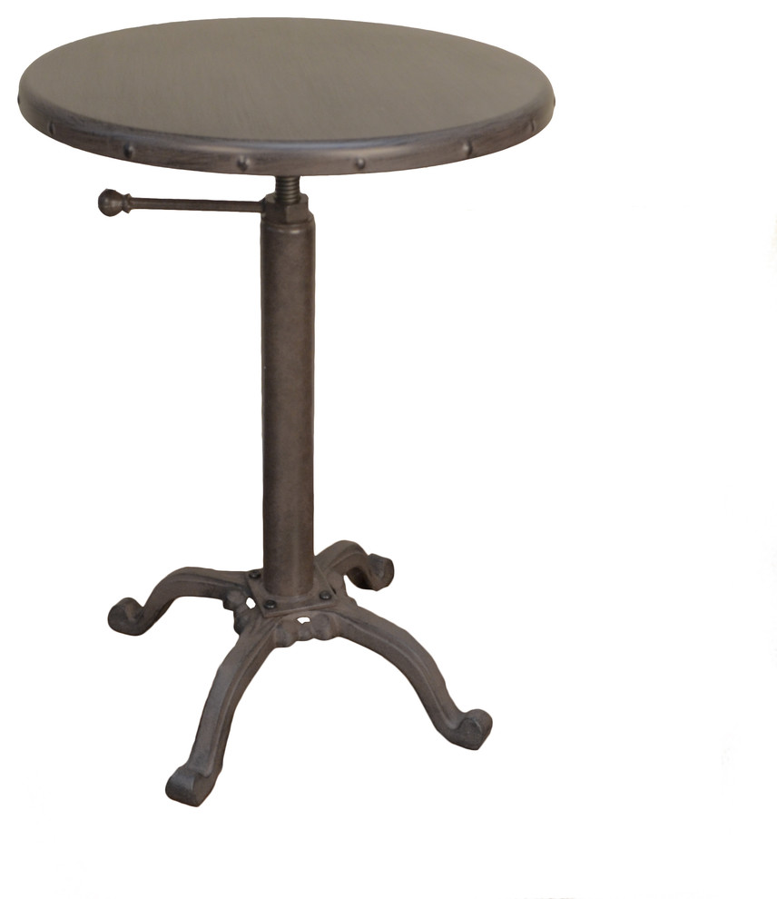 Adjustabel Metal Accent Table  Industrial   Traditional   Side Tables And End Tables   by CAROLINA CLASSICS  Houzz