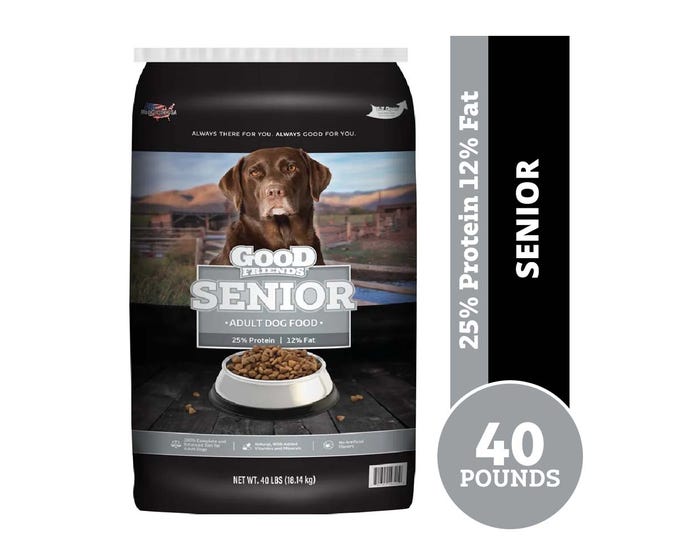 Good Friends Senior Dog Food， 40 lb. Bag