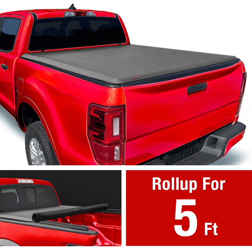 MaxMate Soft Roll-up Truck Bed Tonneau Cover Compatible with 2019-2023 Ford Ranger | 5' Bed | TCF169066 | Vinyl