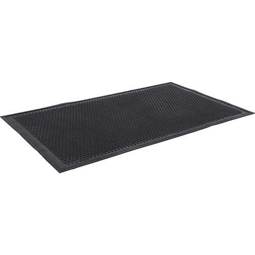 Genuine Joe Super Tread Rubber Floor Mat | 3' x 5'， Black | GJO70367