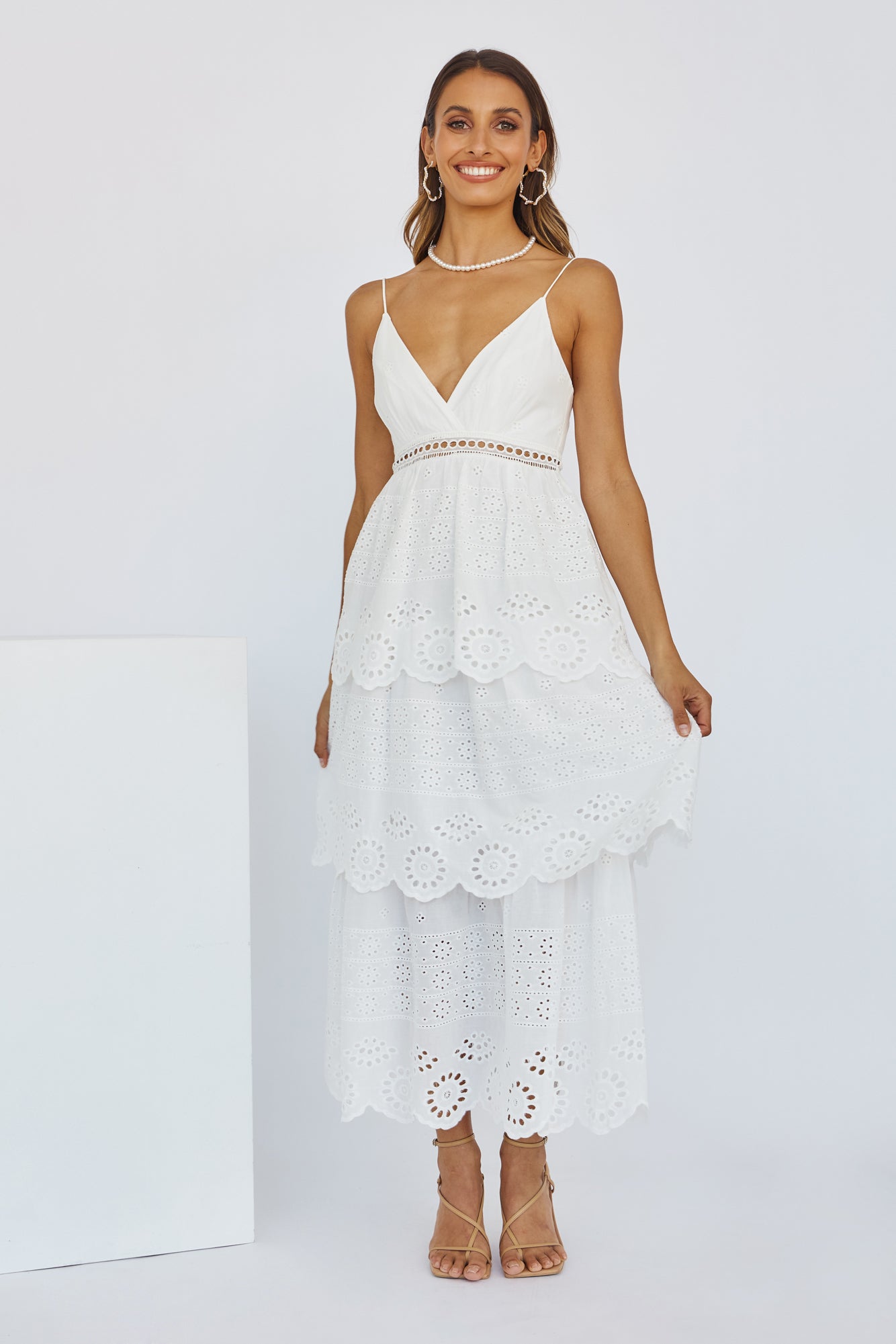 Lady Of Liberty Maxi Dress White