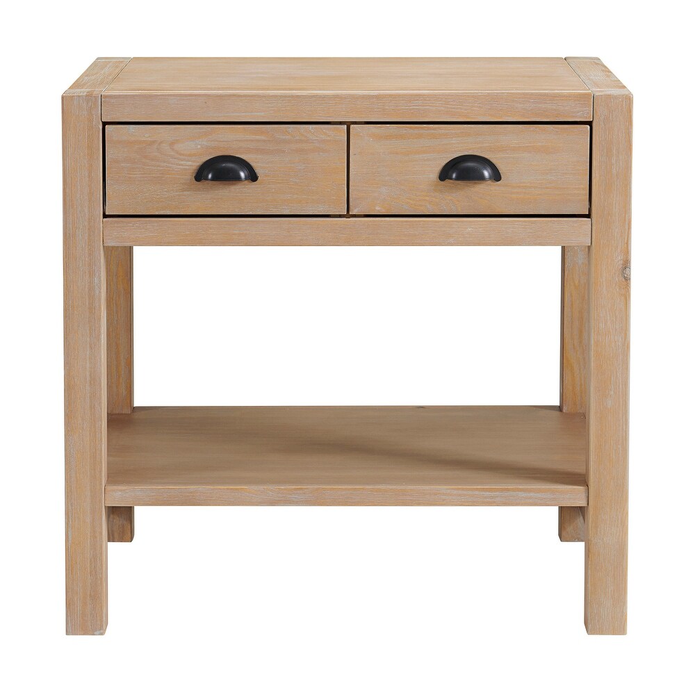 Arden 2 Drawer Wood Nightstand