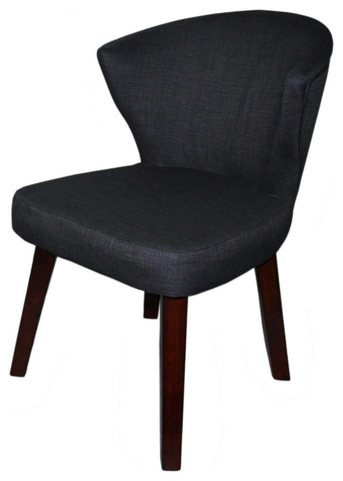 31 quotTall Accent Chair  quotConcave quot  Gray   Midcentury   Dining Chairs   by VirVentures  Houzz
