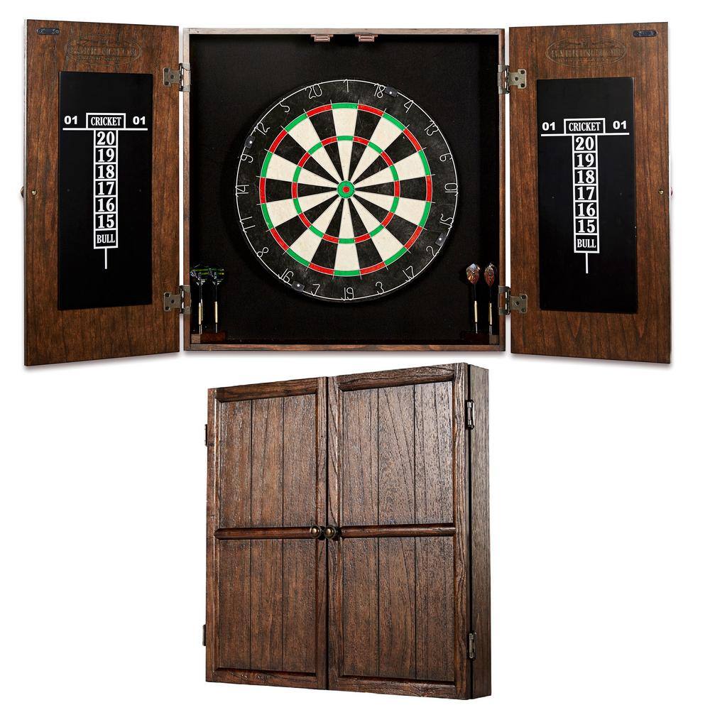 Barrington Webster Bristle Dart Board and Solid Wood Cabinet Set DRB100_237B