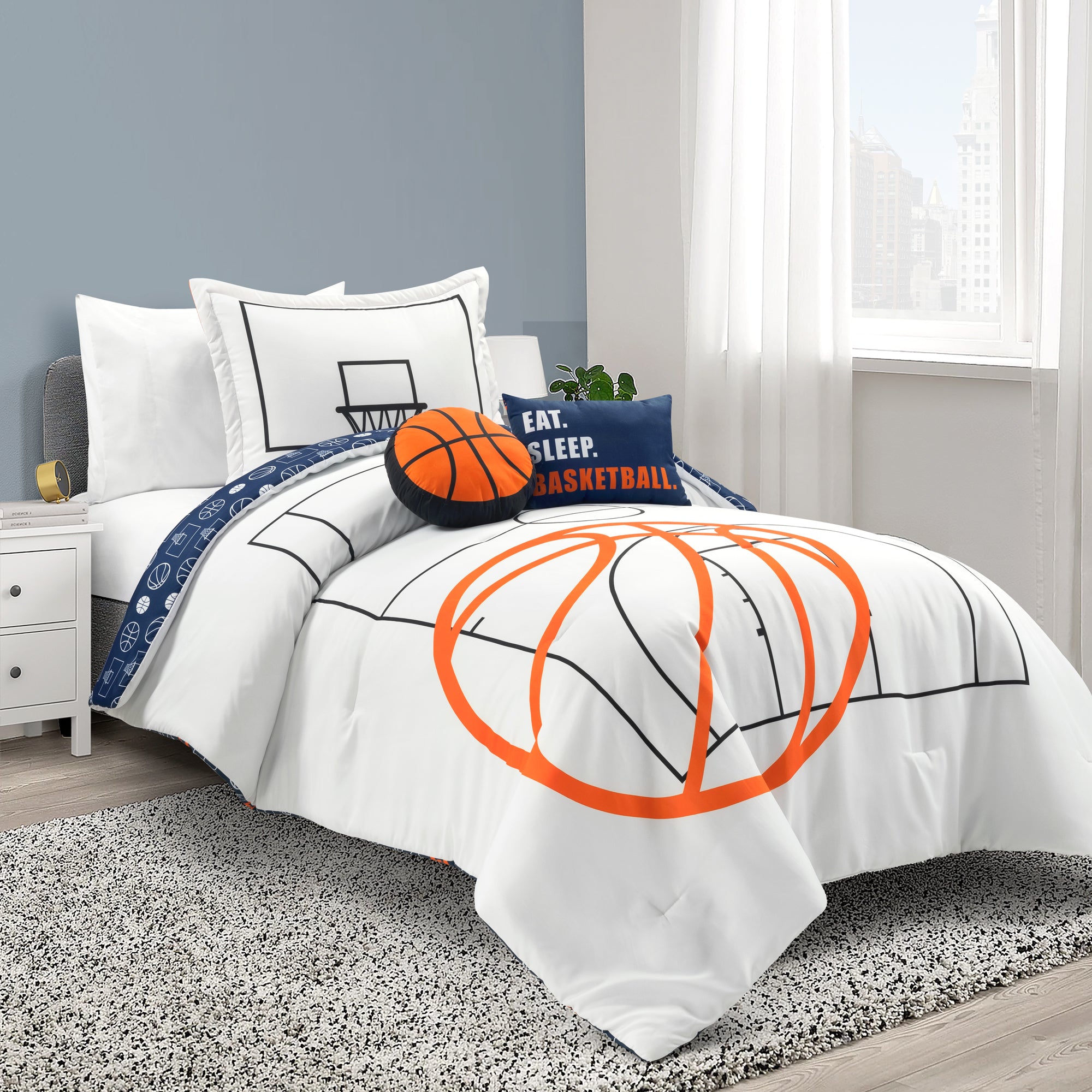 Basketball Game Reversible Comforter Set