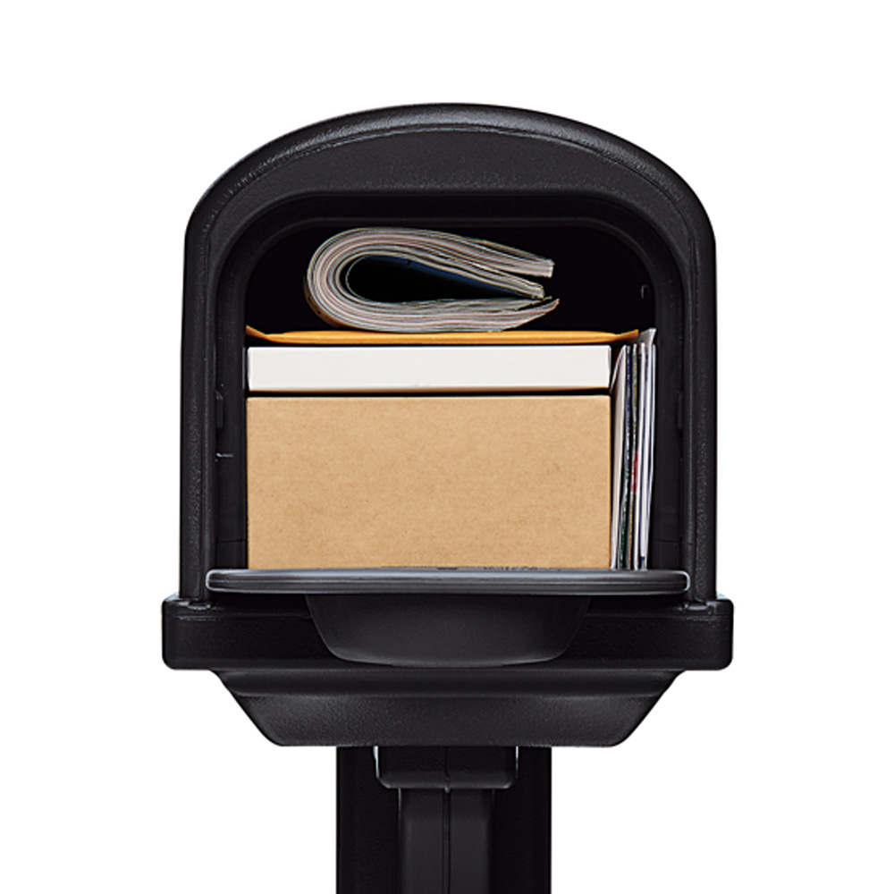 Gibraltar MailboxesClassic All-in-One， Medium， Plastic， Mailbox and Post Combo， Black， GCL10000B