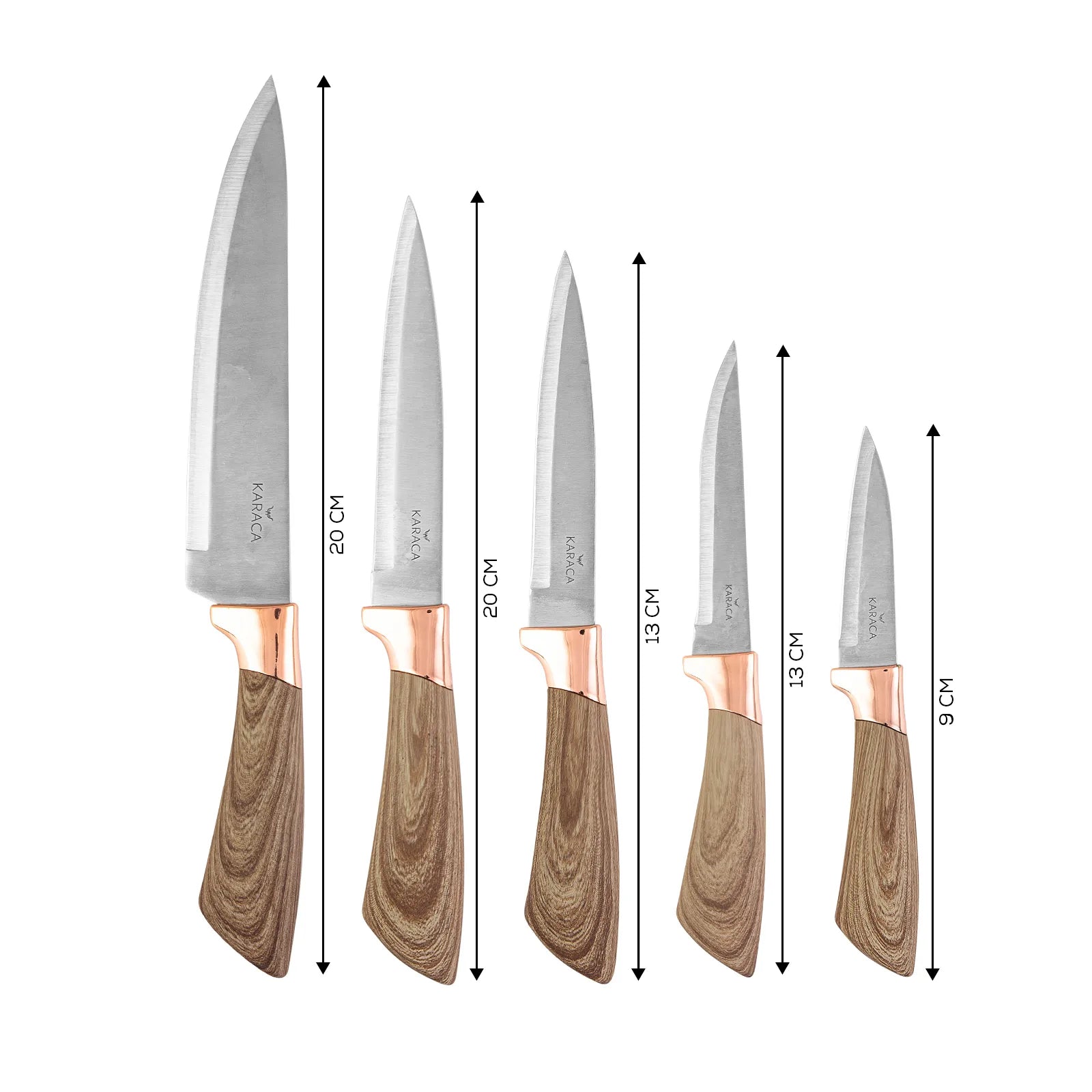 Karaca Wave Brown 6 Piece Knife Set 153.03.07.9430