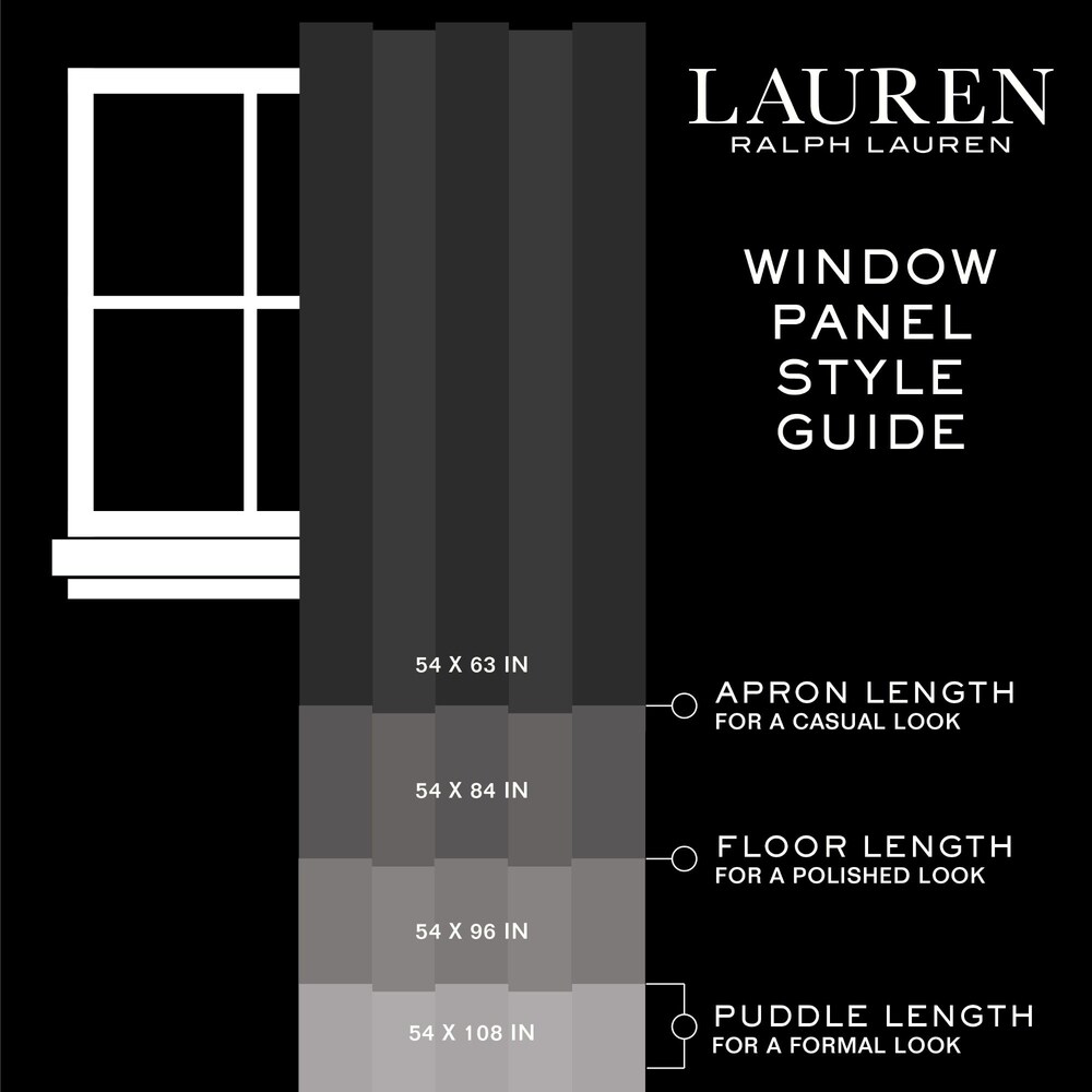 Lauren Ralph Lauren Rubin Sheer Back Tab Rod Pocket Curtain Panel