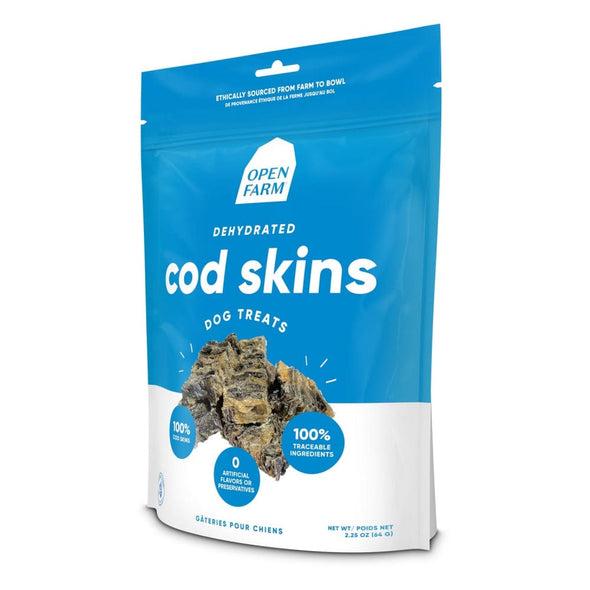 OPEN FARM DEHYDRATED GRAIN FREE COD SKINS DOG TREATS;