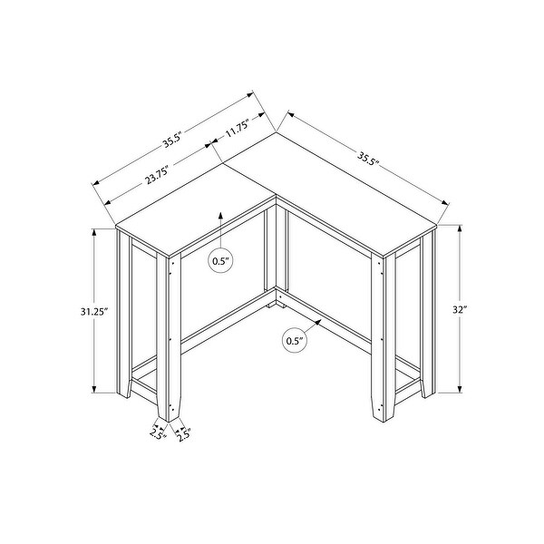 Accent Table， Console， Entryway， Narrow， Corner， Living Room， Bedroom， Laminate， Contemporary， Modern - 35.5