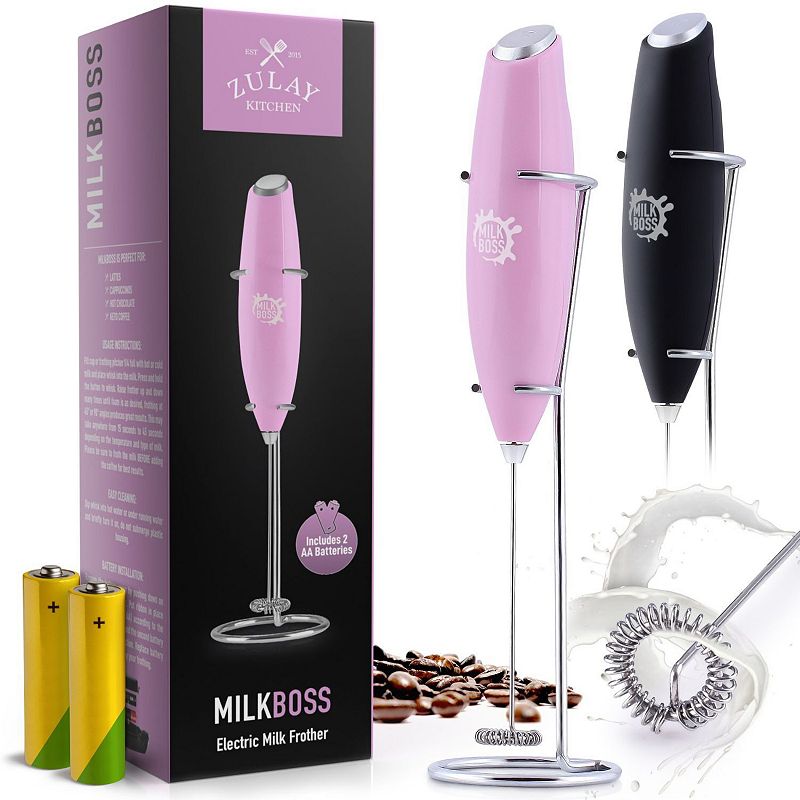 Milk Frother with Batteries Included