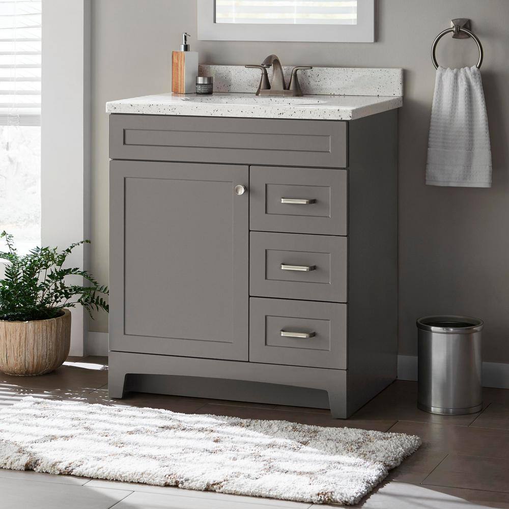 Home Decorators Collection Thornbriar 30 in. W x 21 in. D Bathroom Vanity Cabinet in Cement TB3021-CT