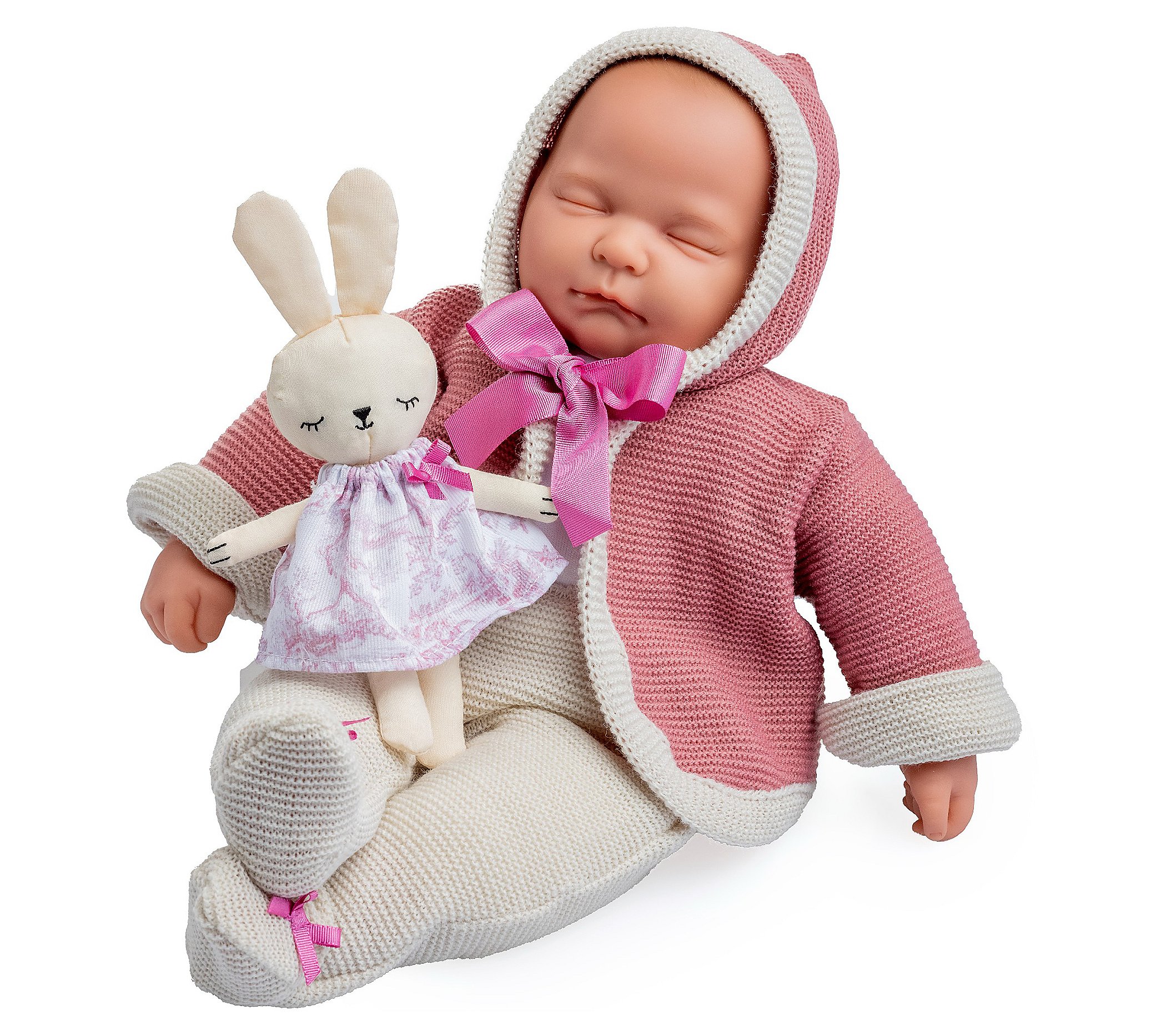 JC Toys La Baby 17 Soft Weighted Body Closed Eyes - Pink