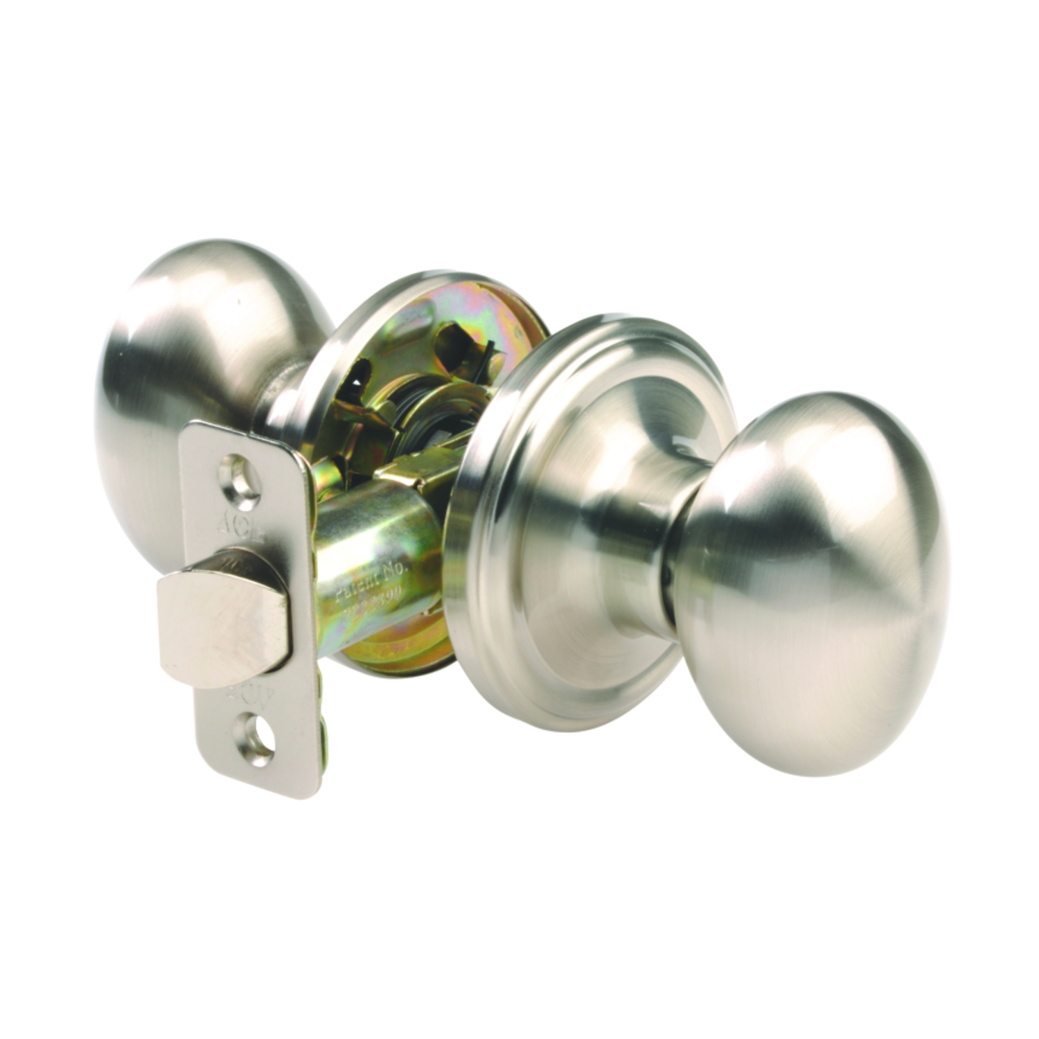 Ace Egg Satin Nickel Passage Lockset 1-3/4 in.