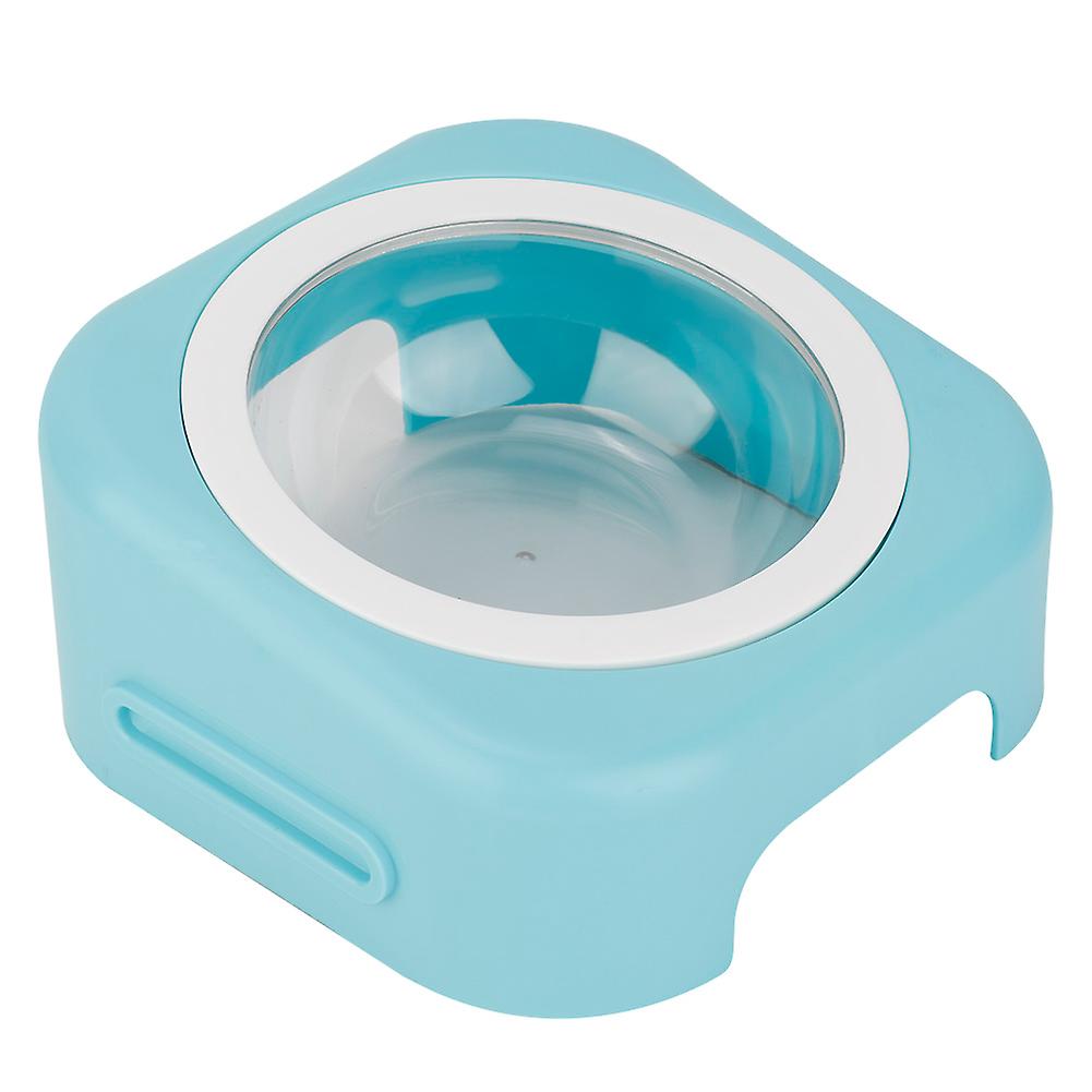 Plastic Transparent Pet 10 Degree Slanted Bowl Feeder With Durable Stand For Cat Dog(blue)