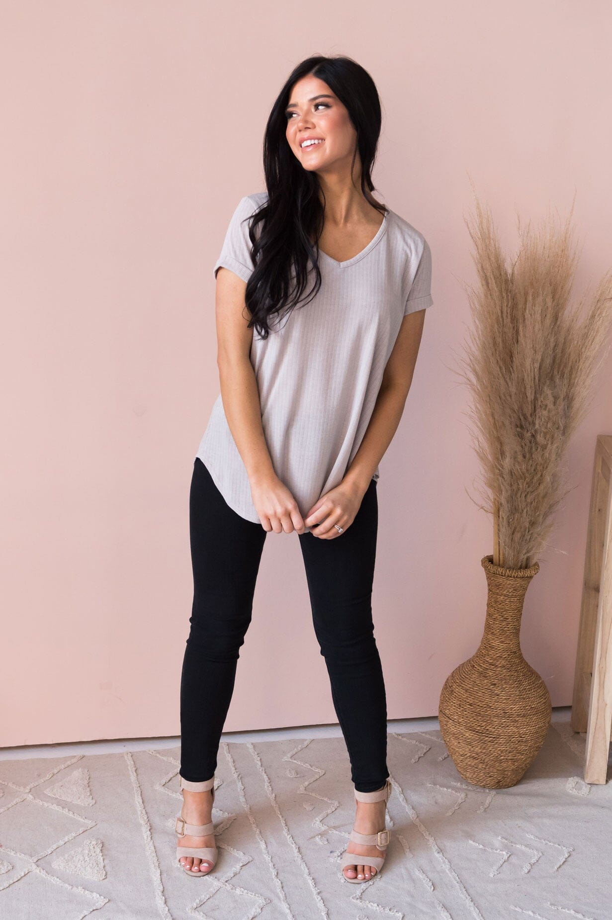 Your Favorite Ribbed Modest Tee