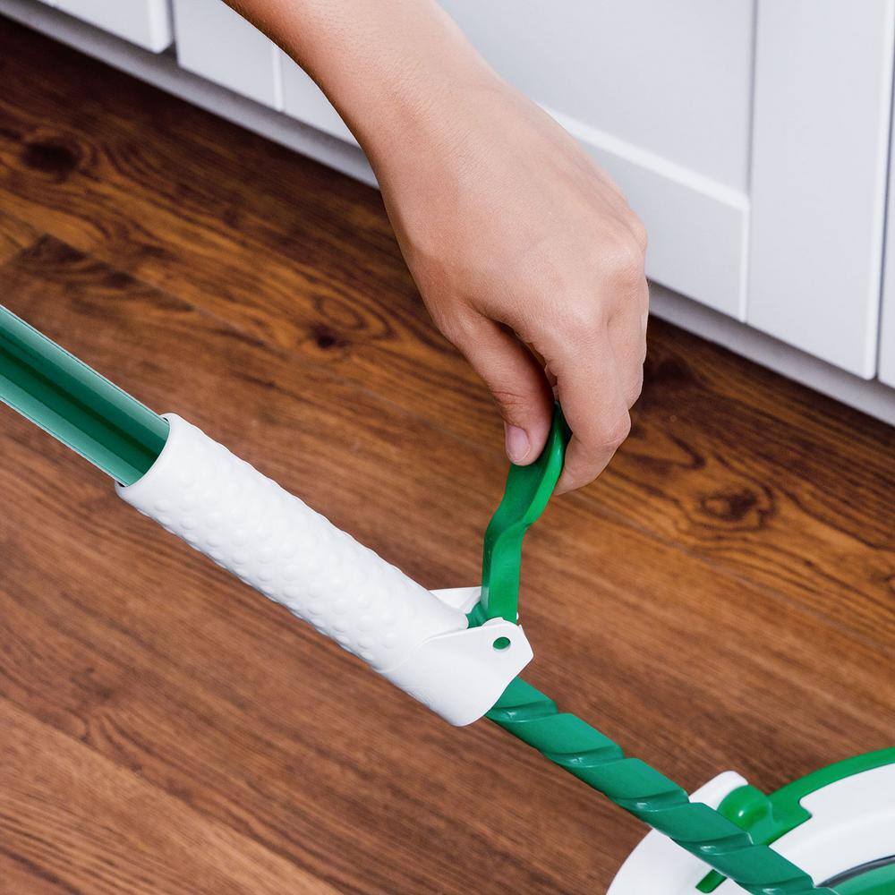 Libman Microfiber Tornado Wet Spin Mop and Bucket Floor Cleaning System with 8 Refills 1605