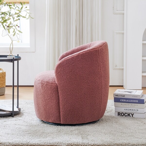 Teddy Fabric Upholstery Barrel Chair Swivel Chair