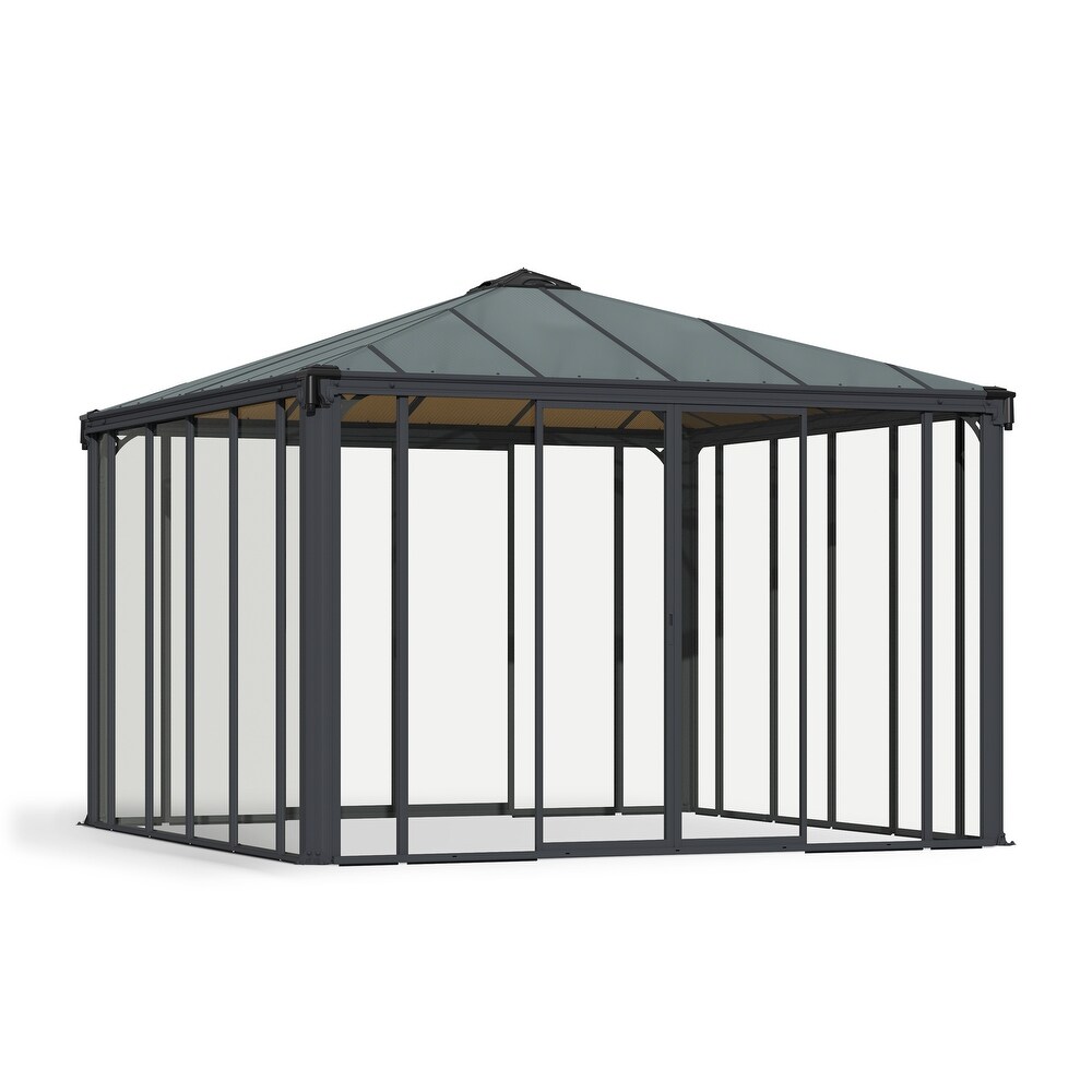 Ledro Gray/Bronze Closed Gazebo / Hot Tub Enclosure and