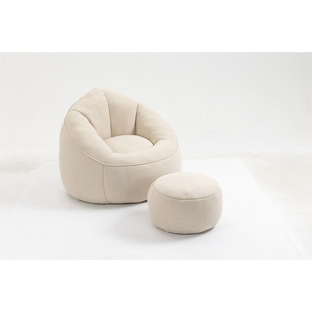 Bean Bag Sofa Chair With Footrest