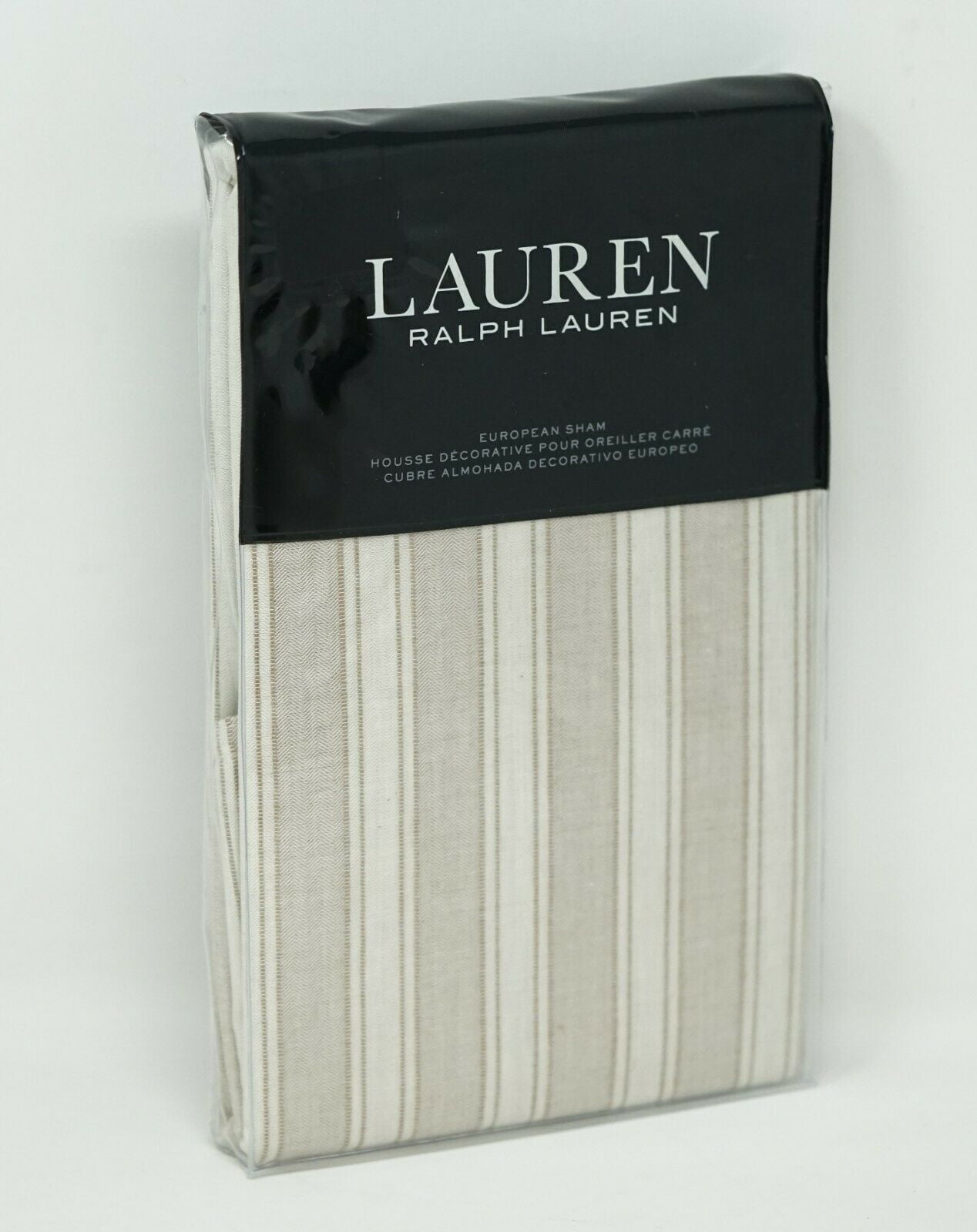 Lauren Ralph Lauren Graydon Bold Stripe 212 TC Pillow Sham - EURO - Dune Linen