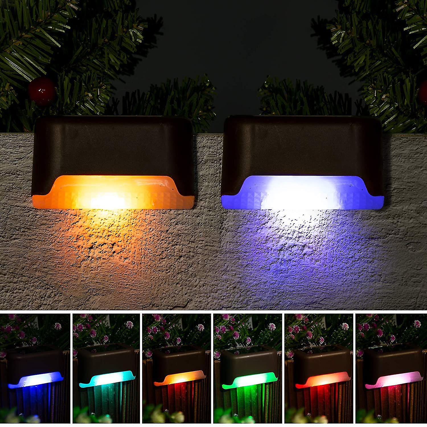 Solar Deck Lights Outdoor， 16 Pack Solar Step Lights Waterproof Led Solar Lights