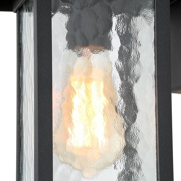 Metal glass Outdoor Wall Lamp Black Lnc