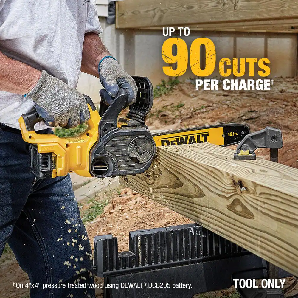 DEWALT DCCS620BWB205 20V MAX 12in. Brushless Cordless Battery Powered Chainsaw Kit with (1) 5Ah Battery and Charger