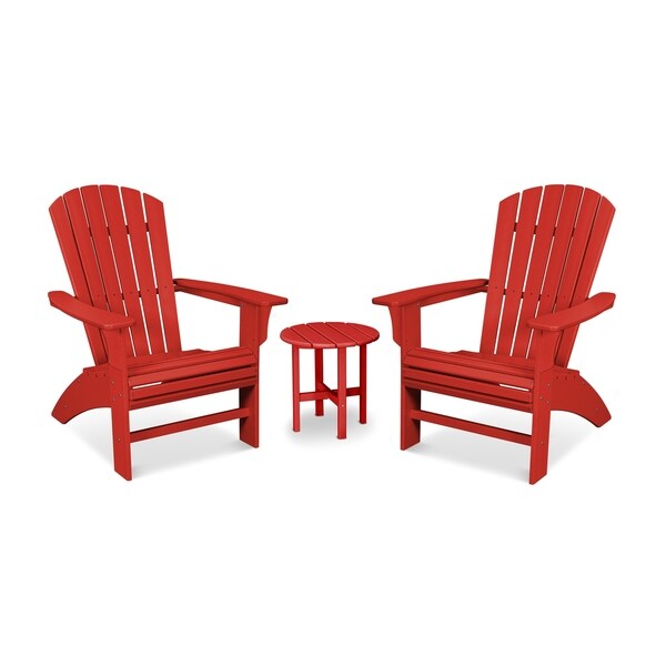 Trex Outdoor Furniture Yacht Club 3Piece Curveback Adirondack Set