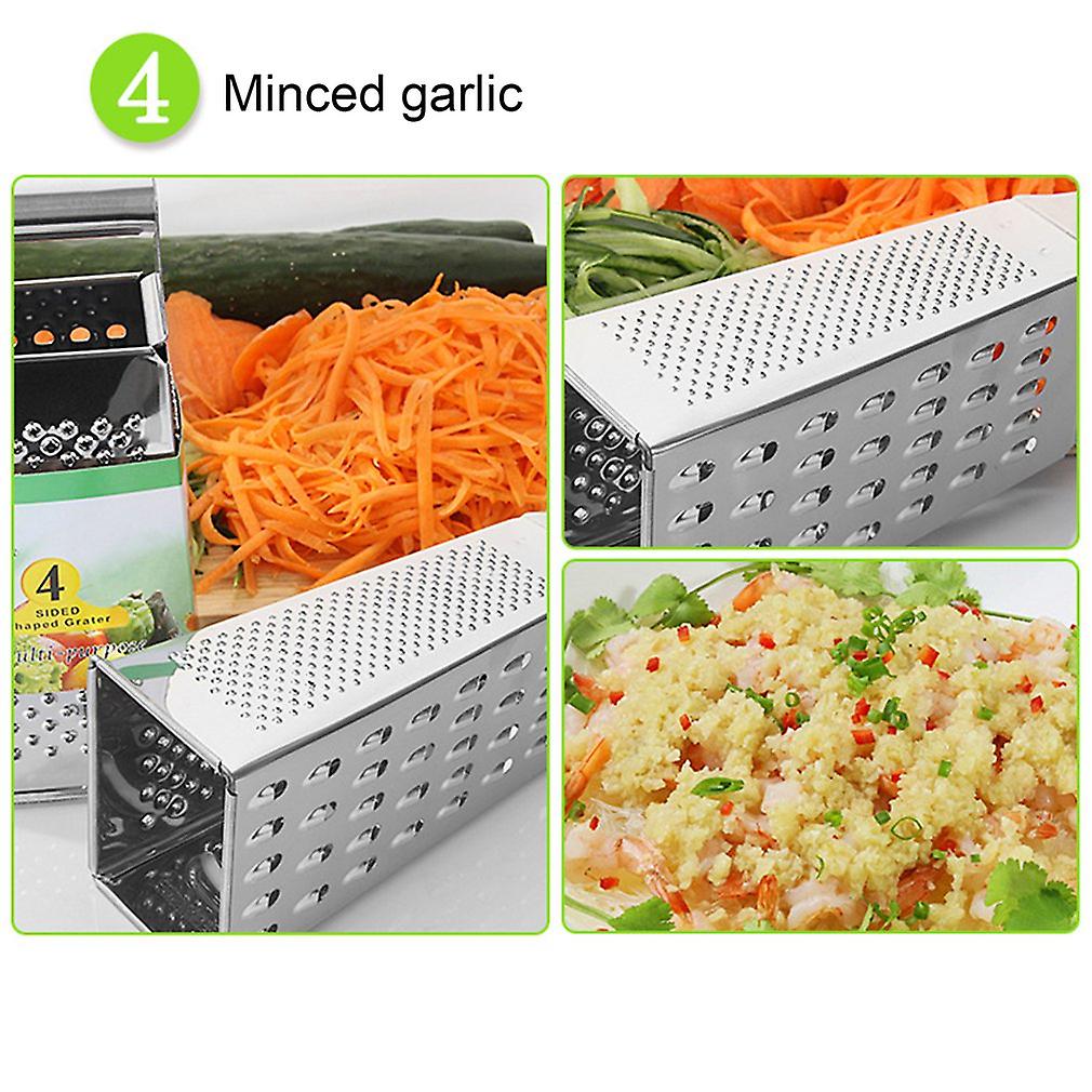 4 Sides Multifunction Stainless Steel Garlic Chopper Potato Vegetable Slicer Kitchen Dining Bar Kitchen Tools Gadgets