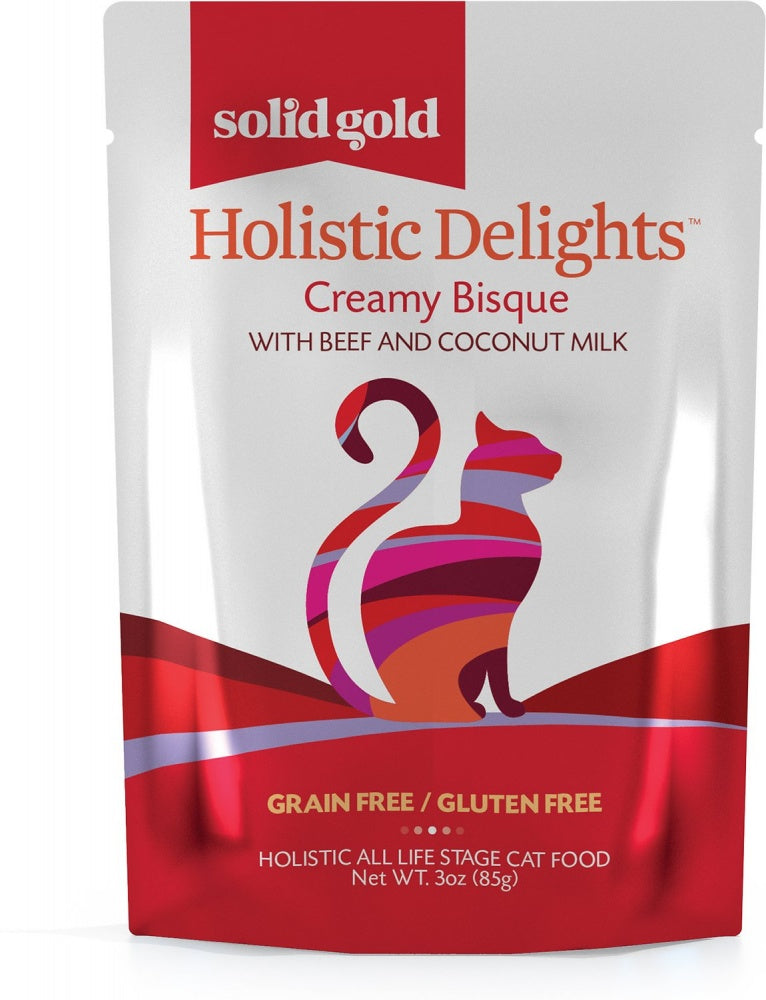 Solid Gold Grain Free Holistic Delights Beef Creamy Bisque Cat Food Po