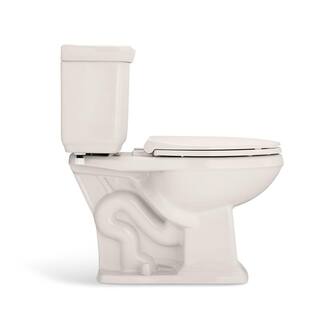 Glacier Bay 2-piece 1.0 GPF1.28 GPF High Efficiency Dual Flush Elongated Toilet in Biscuit Seat Included N2430E-BISC