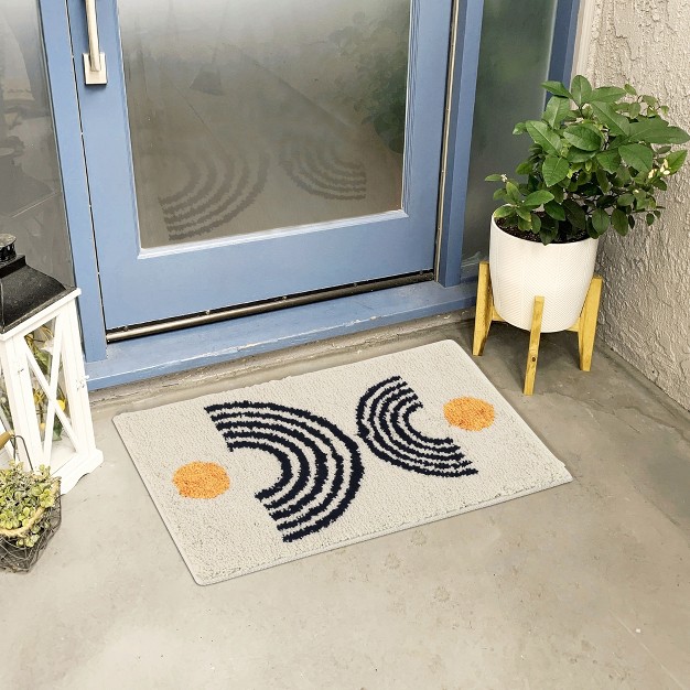 Unique Bargains Indoor Outdoor Non slip Absorbent Resist Dirt Entrance Soft Fluffy Carpet Doormats