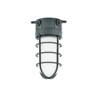 Commercial Electric 150-Watt Gray IndoorOutdoor Area Incandescent Vapor Tight Light EW10500GY