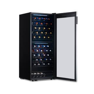 NewAir 23 in. 98-Bottle Wine Cooler and Beverage Cooler with Glass Door Low-Vibration Ultra-Quiet Inverter Compressor NWC098SS00