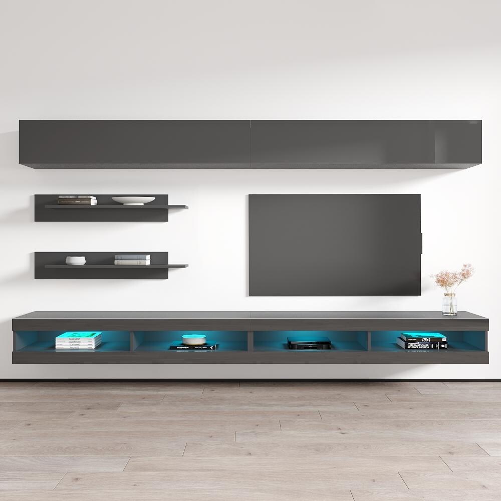 Fly I1 34TV Wall Mounted Floating Modern Entertainment Center