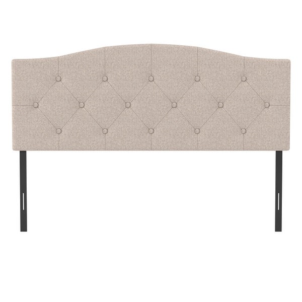 Living Essentials by Hillsdale Provence Upholstered Arch Adjustable Tufted Headboard - - 33142601