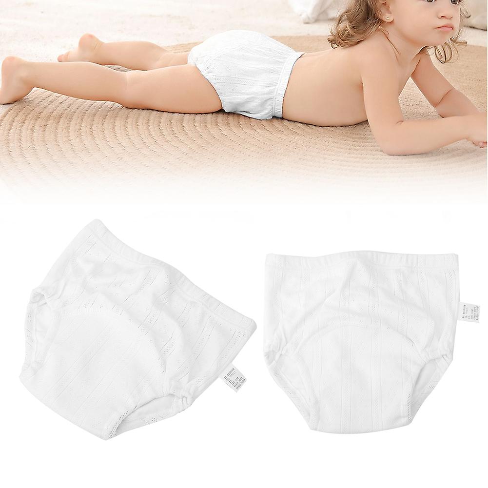 Toilet Training Underwear Washable Toddler Cotton Training Pants Anti-leakage Diaper Pantswhite M