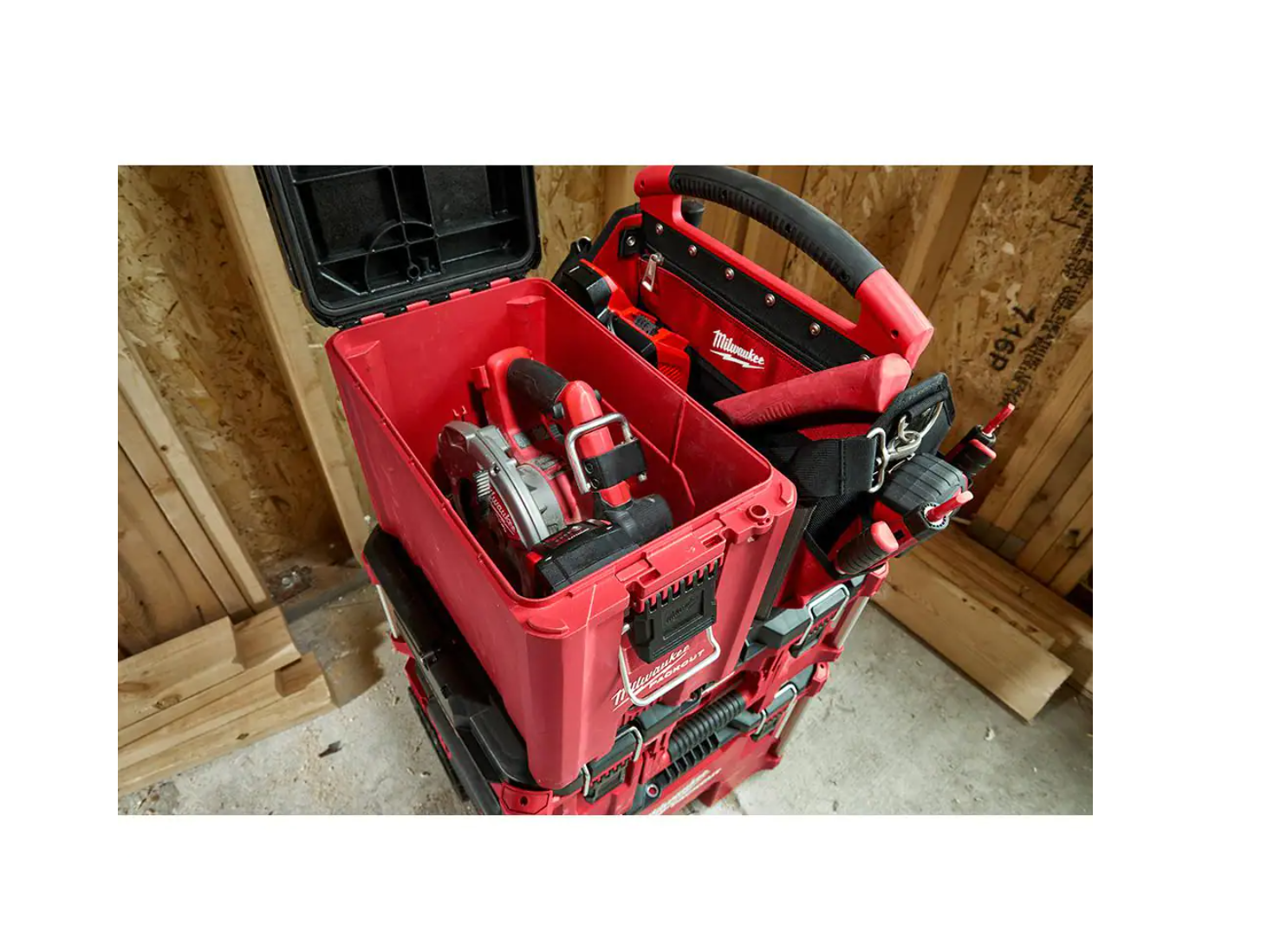 Milwaukee 48-22-8422 PACKOUT 10 in. Compact Portable Tool Box with Adjustable Dividers and Interior Storage Tray