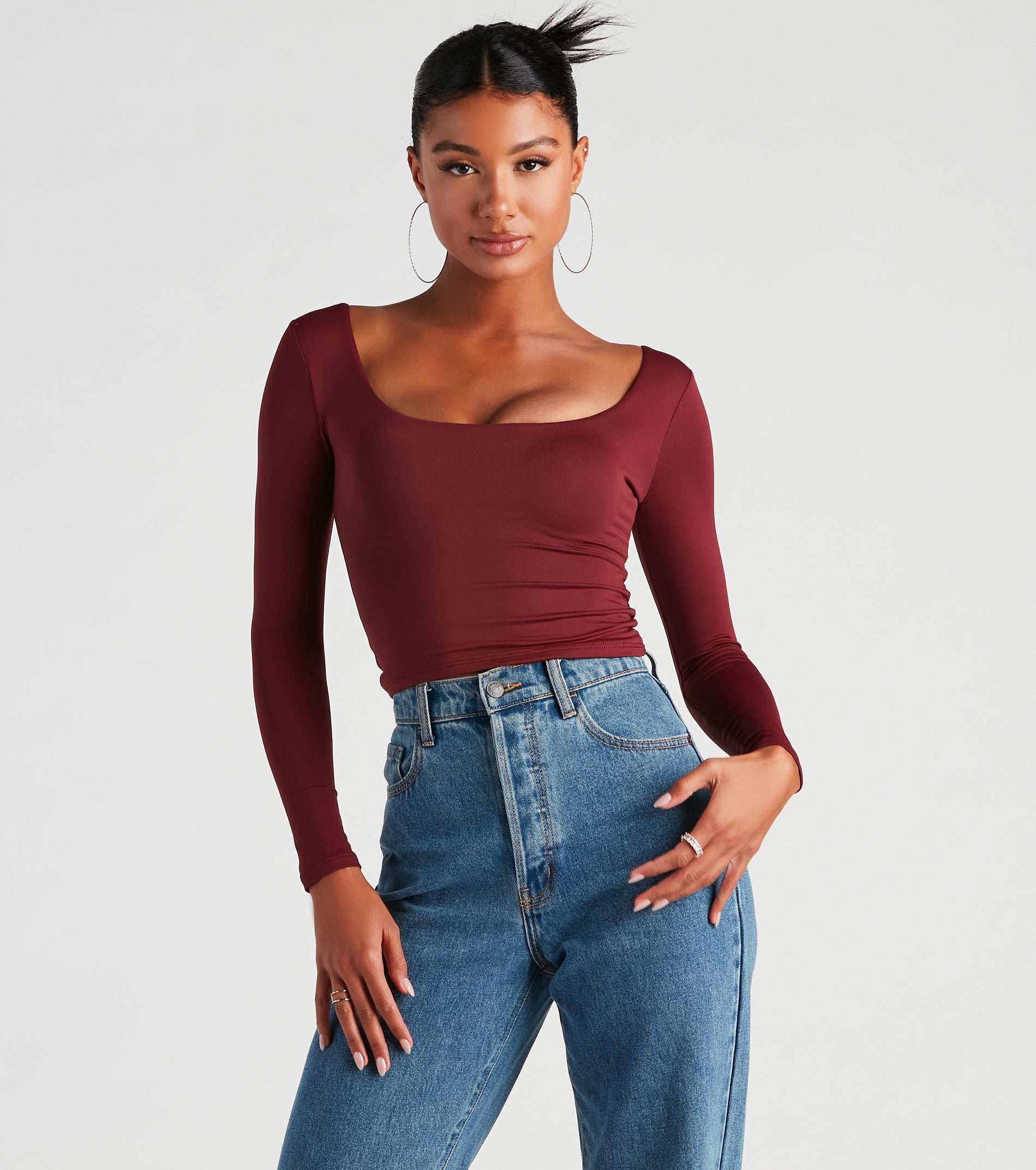 Clean Lines Scoop Neck Basic Top